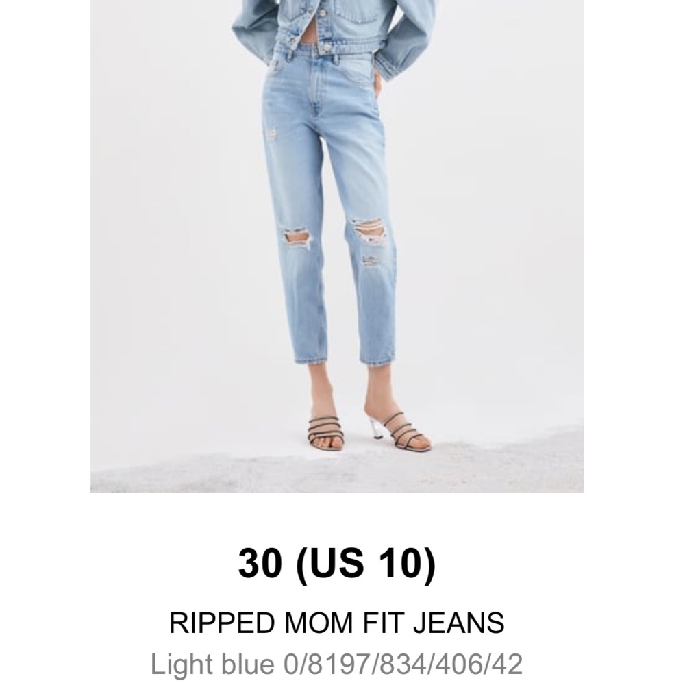 Distressed Zara jeans (new)